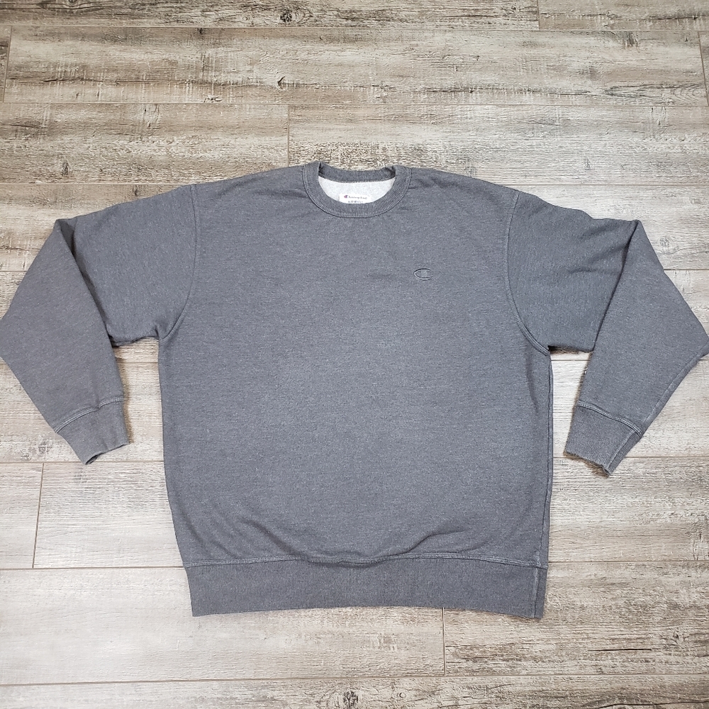 Champion Large Mens Longsleeve Sweatshirt Sweater Pullover Gray